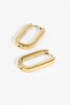 Aros acero cuadrado dorado