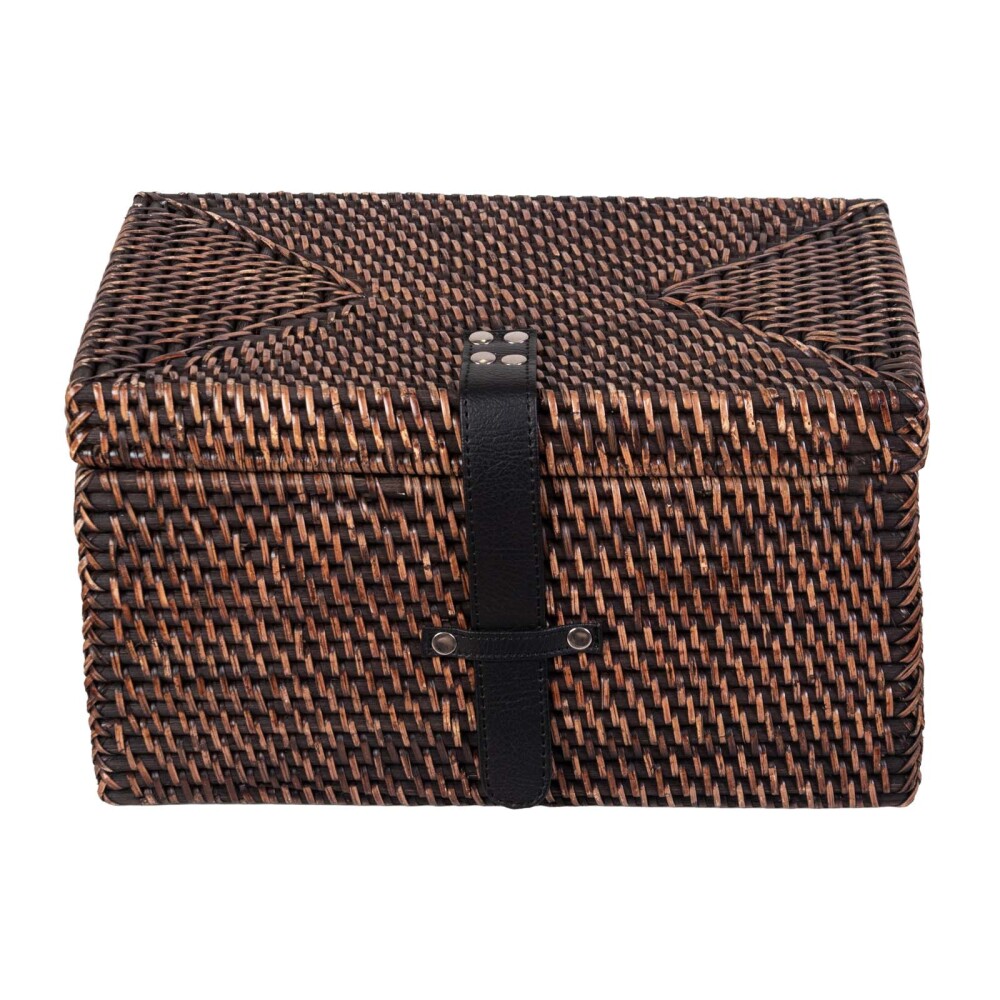 CAJA ORG RTB2477 RATTAN MARRON RTB2477, NATURAL/NEGRO