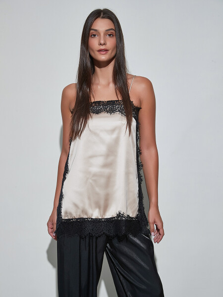 MUSCULOSA LIS BEIGE CLARO