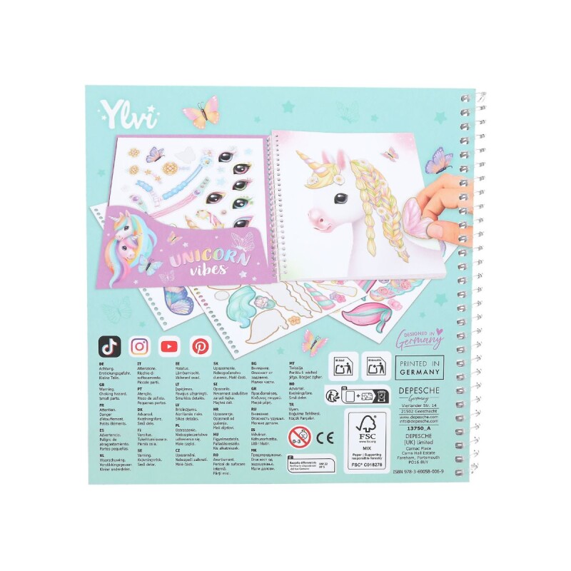 Libro con stickers Top Model - Dress me up Unicornio