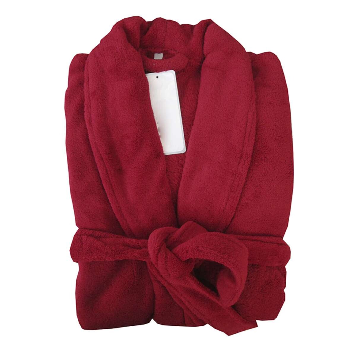 Bata de Cama Microfibra Home Class Talle P al XG - Bordo 