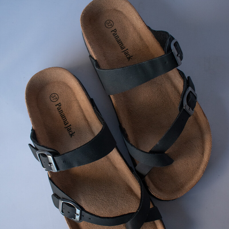 Sandalia de dama Panama Jack BLACK