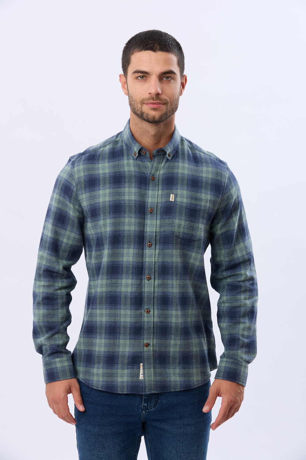 CAMISA DE VIYELA Piedra