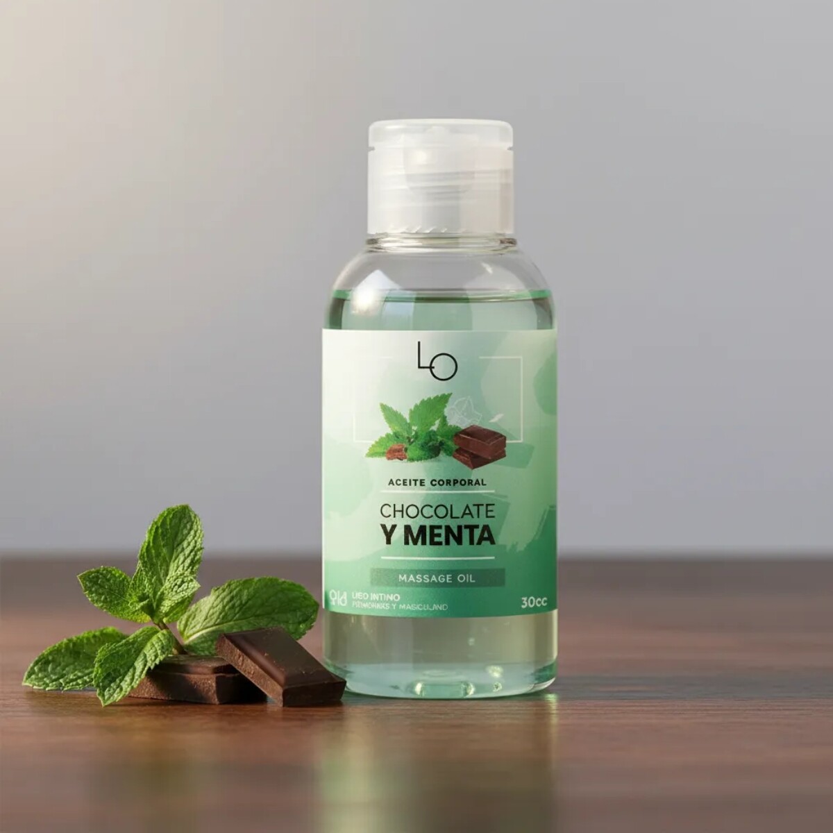 Aceite Para Masajes Sabor a Chocolate y Menta 