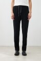 Jogger c/textura acanalada negro