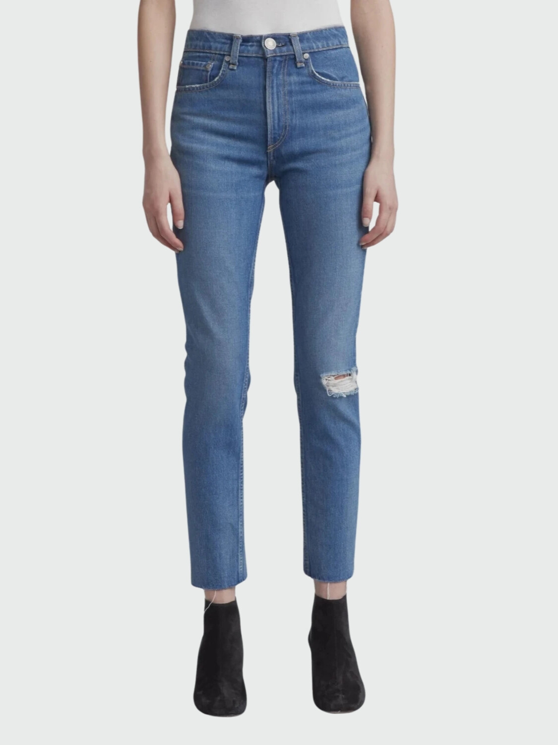 Jean ankle skinny con bolsillos, Pamela Azul