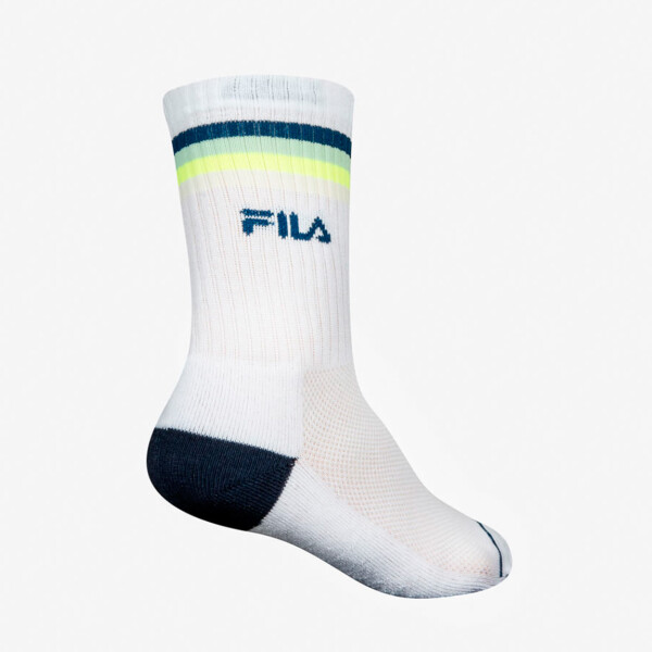 Fila medias unisex altas blanco/verde/marino Blanco-Verde