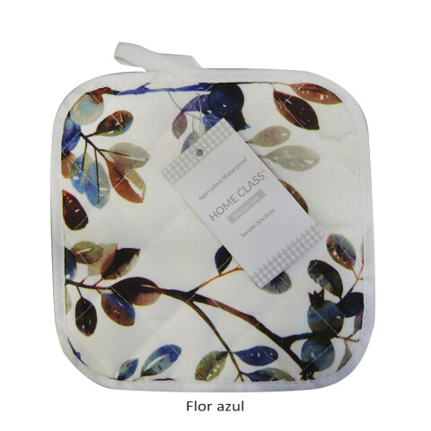Agarradera Impermeable Home Class 20 cm x 20 cm 2395 FLOR AZUL