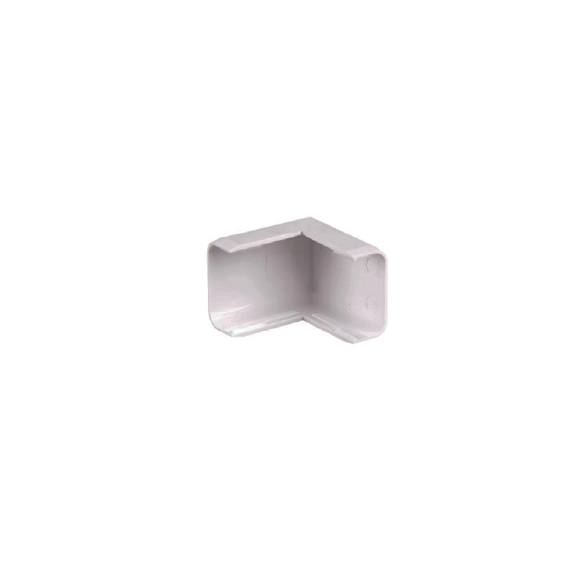 Codo externo blanco para ducto 20x10mm - TA5051 