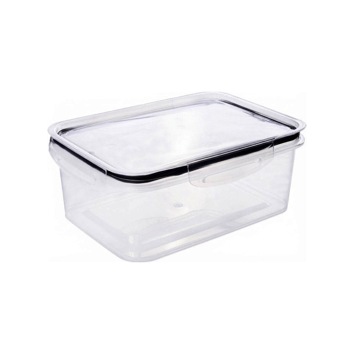 Pote Rectangular con 4 Trabas 2,6 Lts - NEGRO 