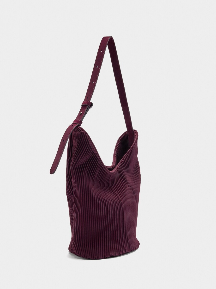 Bolso De Hombro De Nylon Bolsa Interior burdeos