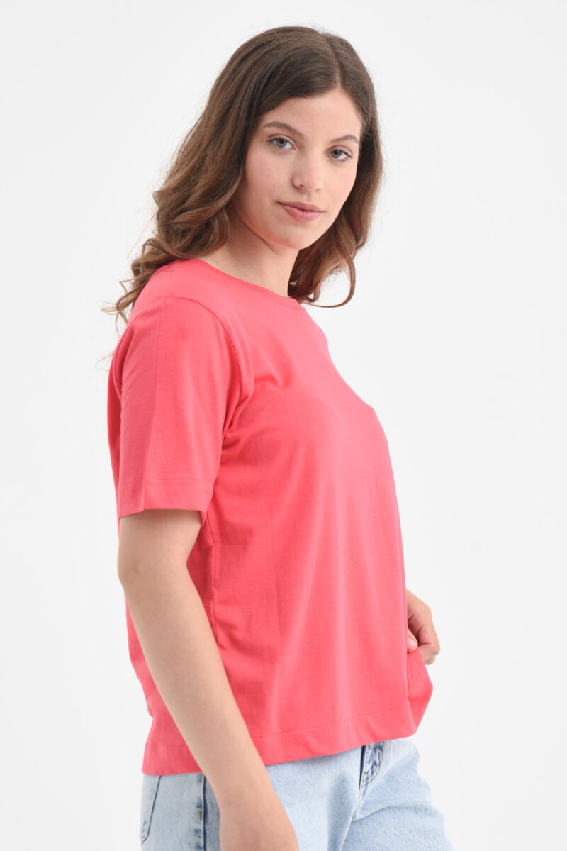 Camiseta manga corta algodón orgánico Rosa