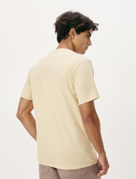 CAMISETA CON ESTAMPA MODELO REGULAR BEIGE