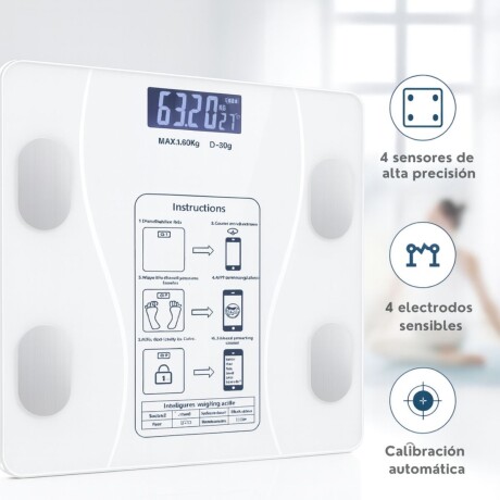 Balanza Digital Corporal Baño App Inteligente Celular Smart Balanza Digital Corporal Baño App Inteligente Celular Smart