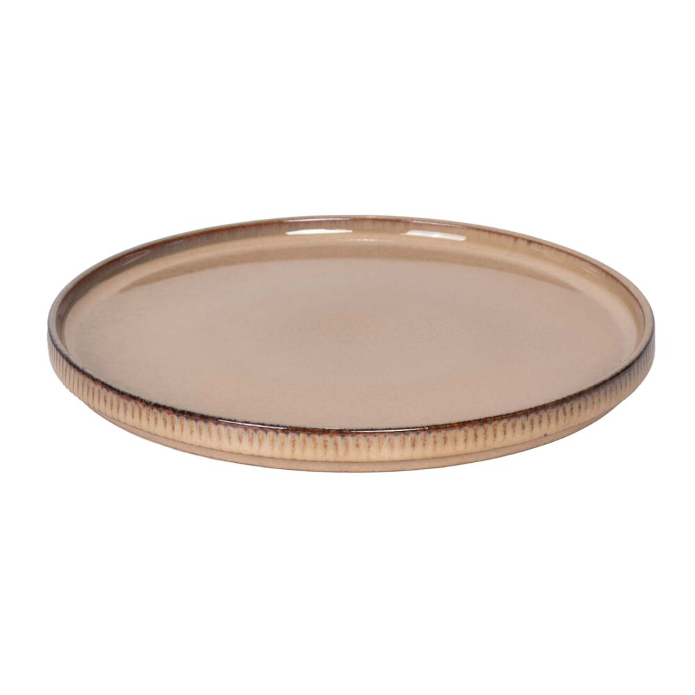 PLATO CERAMICA MARRON ALLIE