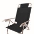 Reposera Baja en aluminio c/posiciones Baño de Sol Clasic NEGRA