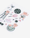 Rega Varios Set De Stickers Relieve - Combinacion Tricolor