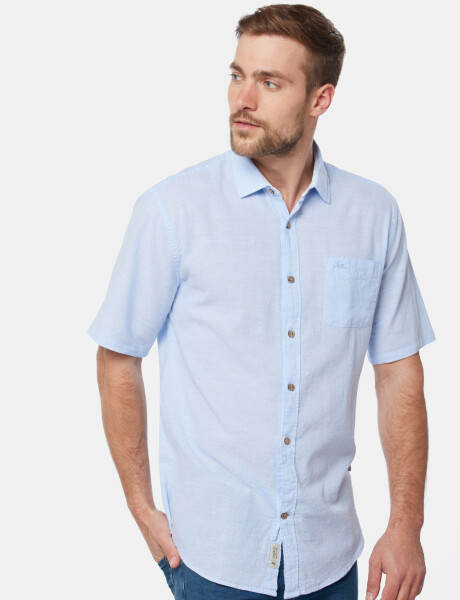 CAMISA DE LINO Celeste