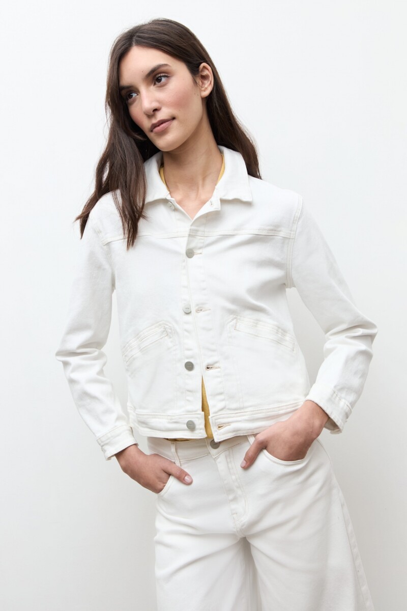 Chaqueta clasica de jean crudo