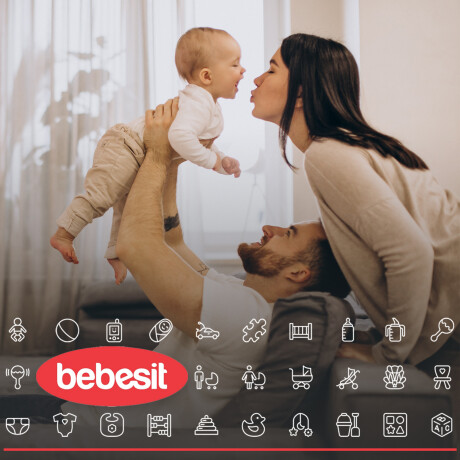 Coche de bebé para muñecas Bebesit 2 piezas - Violeta Violeta