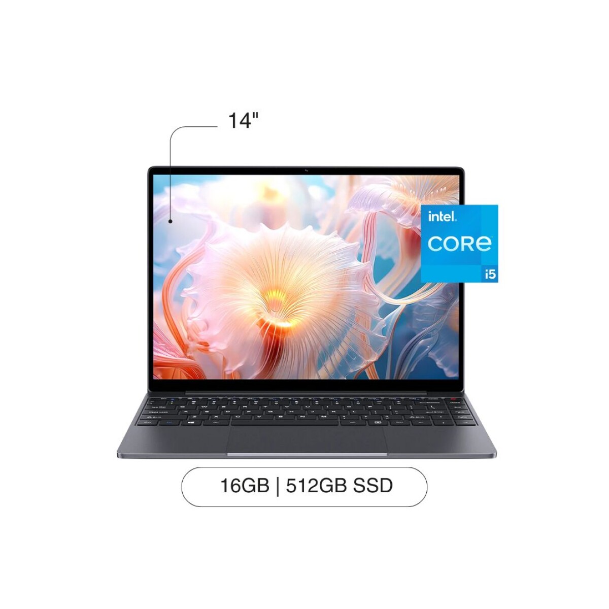 Notebook CHUWI Corebook X 14' 512GB SSD / 16GB RAM I5-12450H 