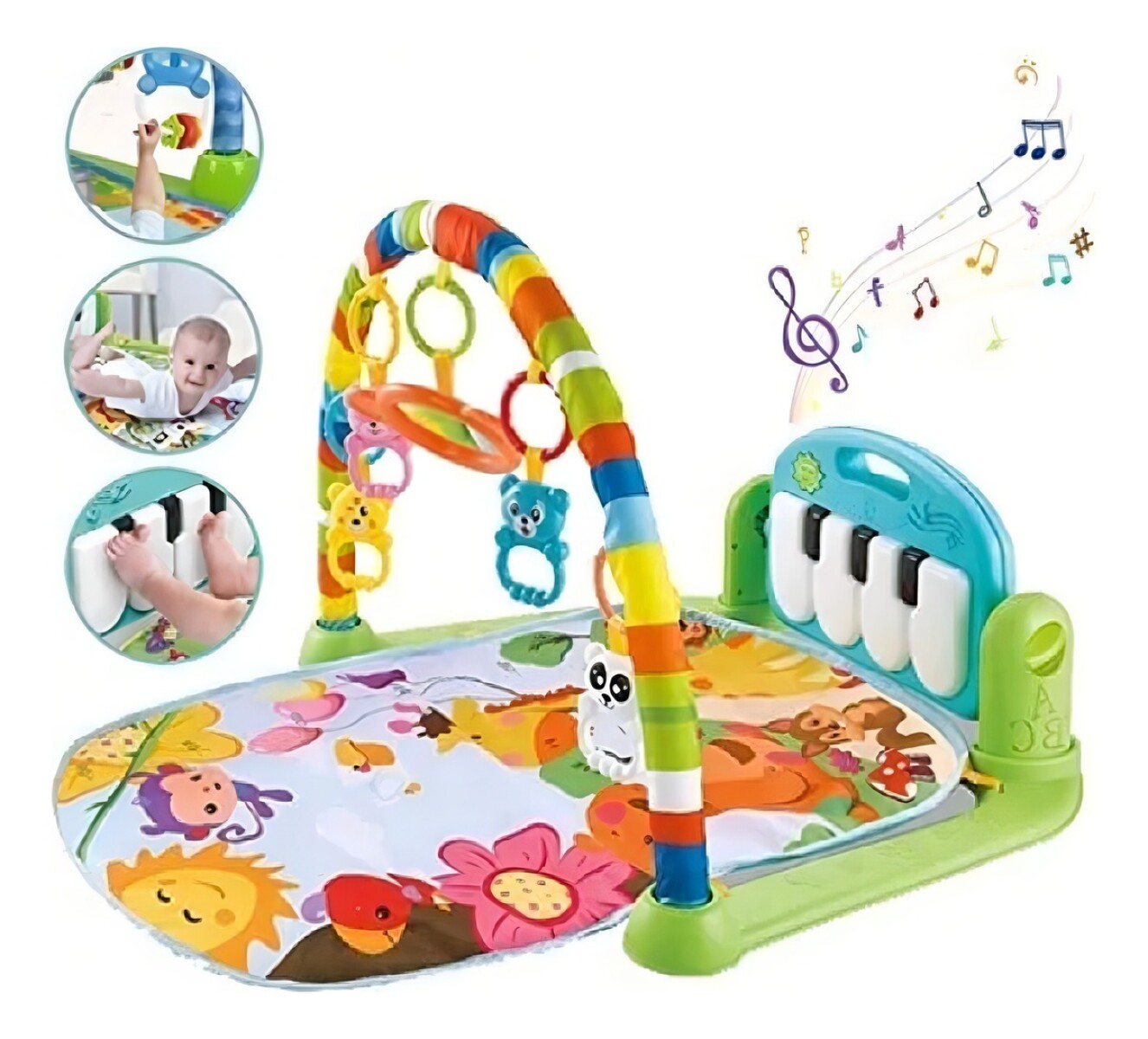 ALFOMBRA GIMNASIO BEBE CON LUZ PIANO SONIDO 