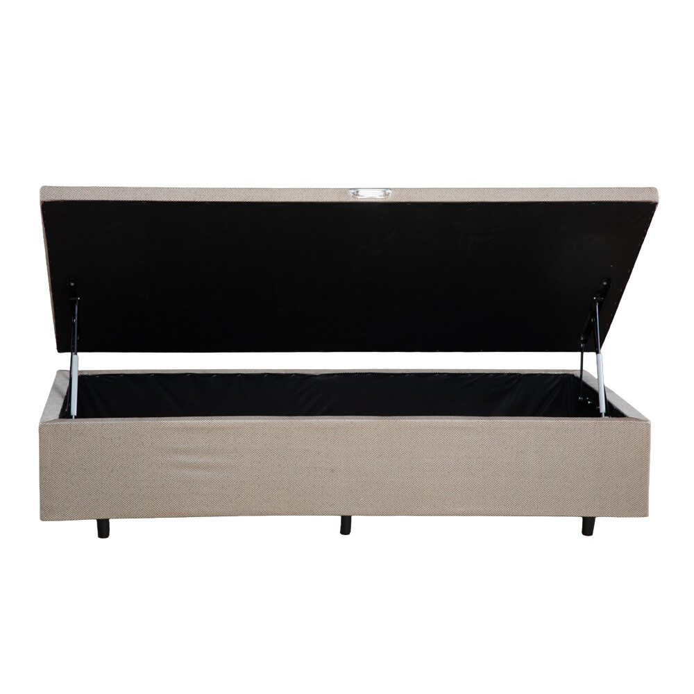 Box Base baúl/ Apertura lateral - 1 plaza BEIGE