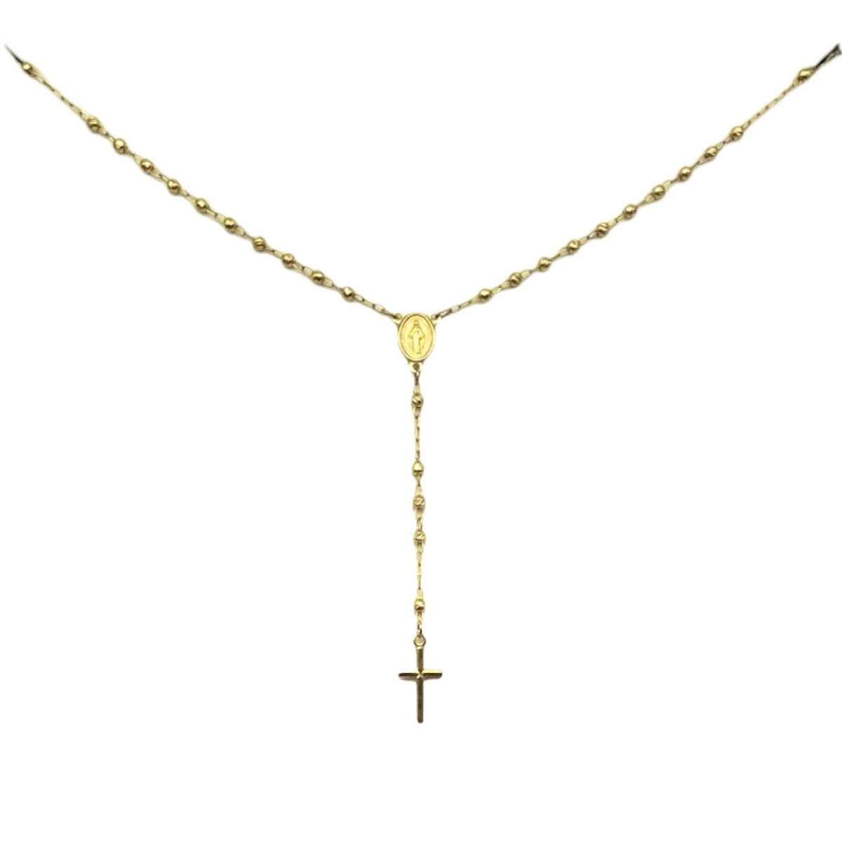 Rosario Virgen Milagrosa-Oro bajo-Sin piedra-RO8007 - sinpiedra 