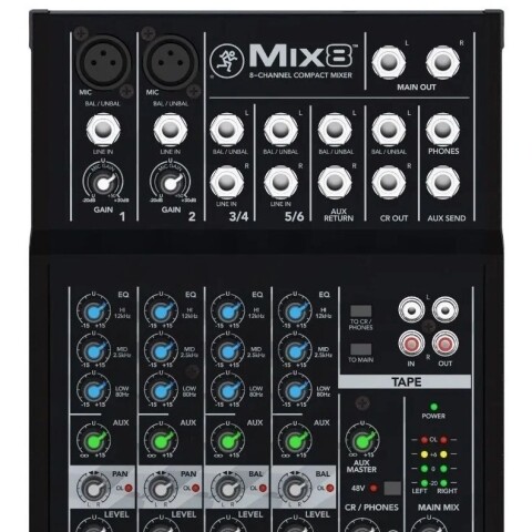 Consola Mixer Mackie Mix8 8 Canales Portátil Unica