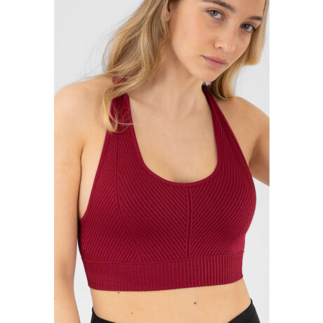 Top deportivo sin costura Bordeaux