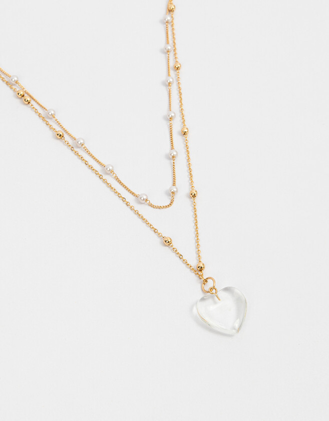 Collares Cortos Con corazón Collar Con Corazón - Dorado