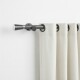 Barrote cortina de metal 2 m + 2 Soportes GRIS OSCURO
