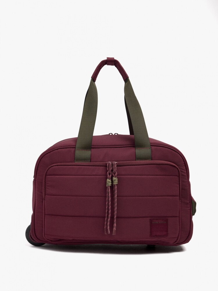 Bolso De Fin De Semana De Nylon rojo