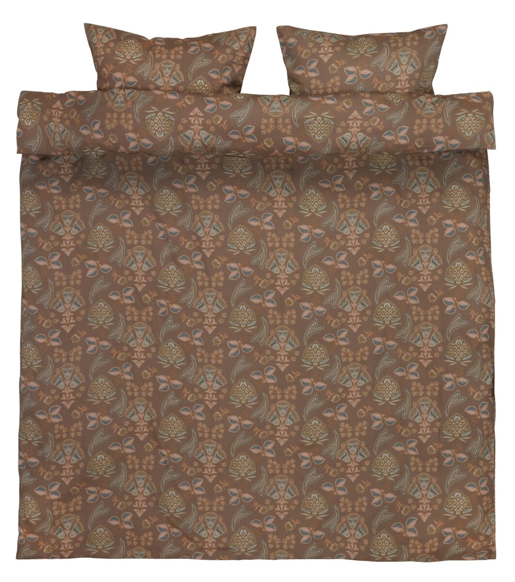 Juego funda nórdica satén MIMMI 240x200 arena osc 