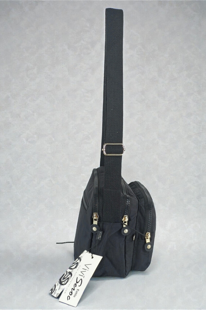 Morral con bolsillos Negro