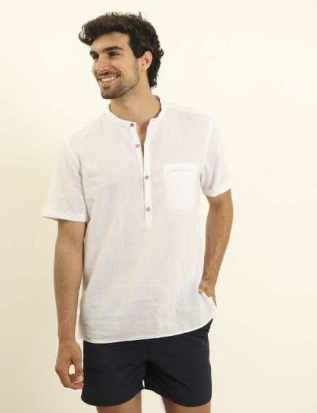 012405 CAMISA HARRINGTON LABEL Blanco