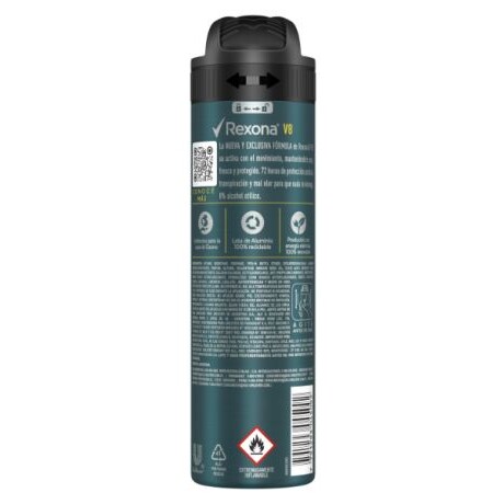 REXONA DESODORANTE EN AEROSOL V8 150ml REXONA DESODORANTE EN AEROSOL V8 150ml