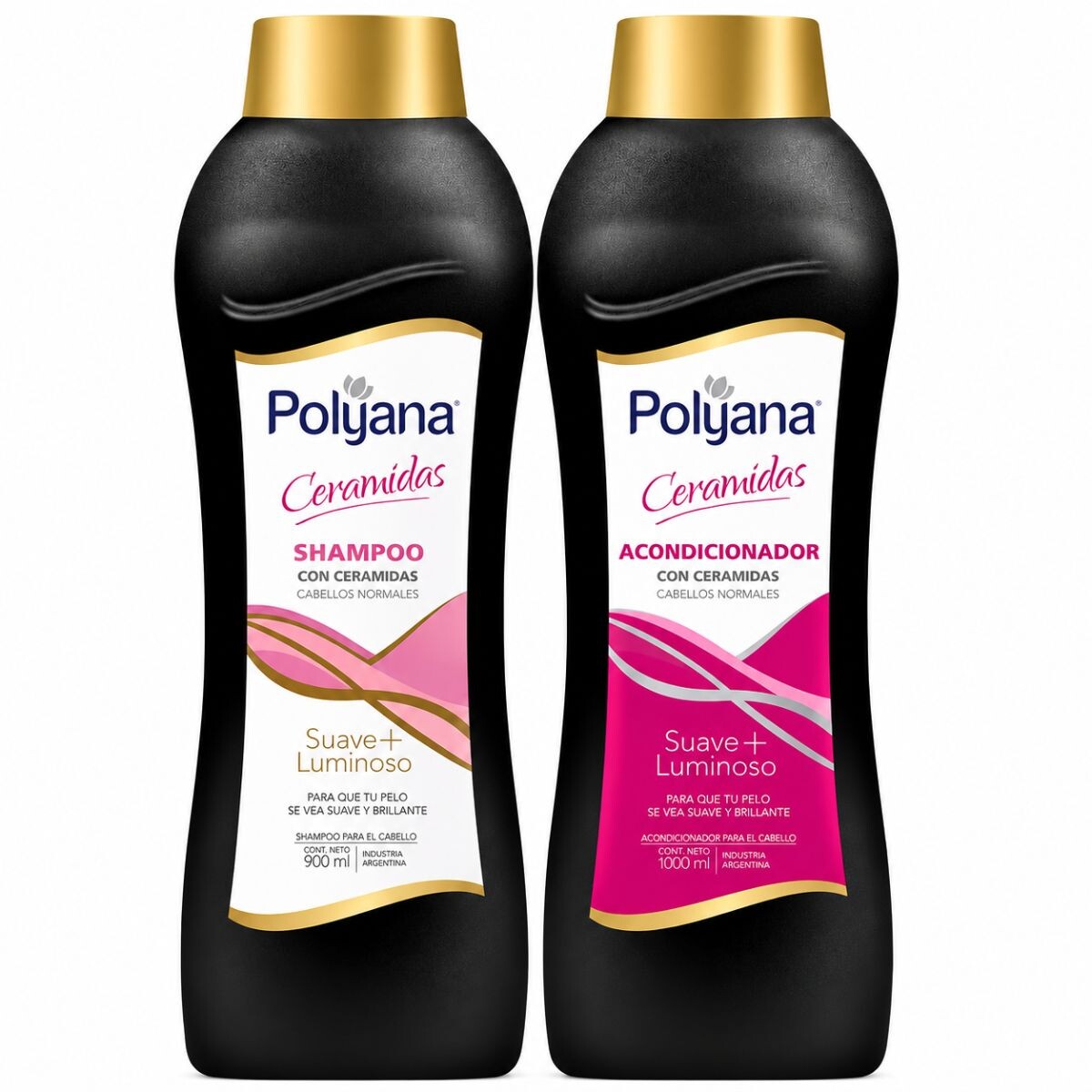 PACK SHAMPOO 900 ML + ACONDICIONADOR 900 ML CERAMIDAS POLYANA 