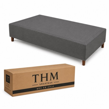 Sommier 1 Plaza HAMPTONS Memory Foam 80X185 Gris