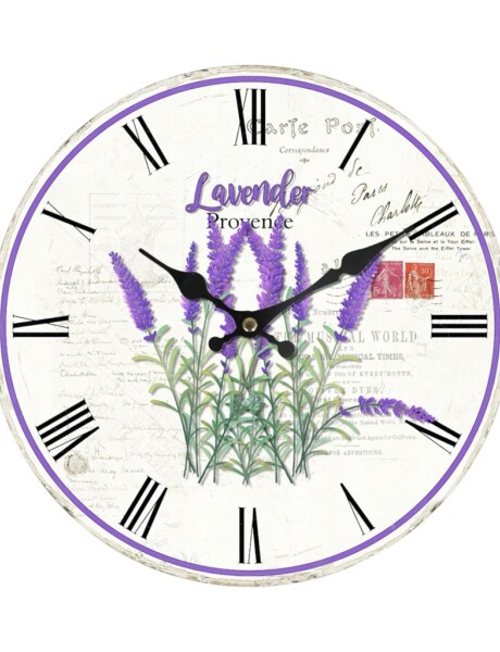 RELOJ DE PARED MDF D28.8X3.5CM LAVANDER PROVENCE RELOJ DE PARED MDF D28.8X3.5CM LAVANDER PROVENCE