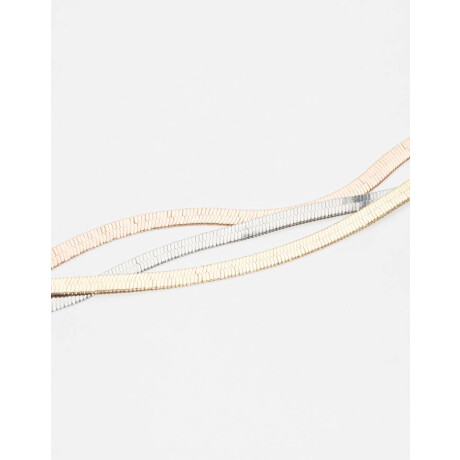 Pulseras Flexibles Metal Dorado