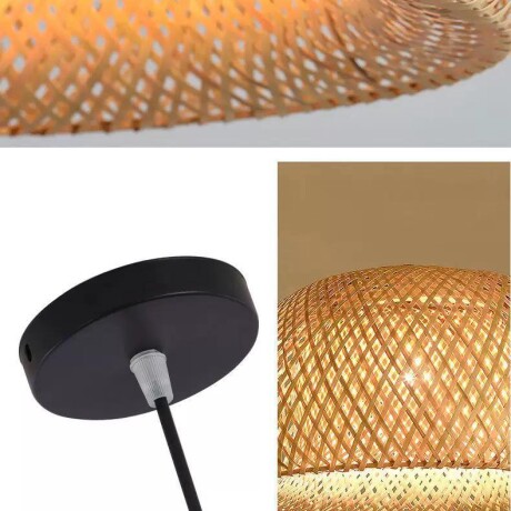 Lámpara Colgante de bambú natural, estilo rústico 23cm de altura 50cm de diámetro Lámpara Colgante de bambú natural, estilo rústico 23cm de altura 50cm de diámetro