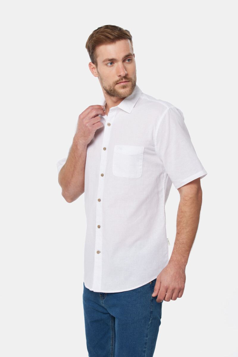 CAMISA DE LINO - Blanco 