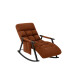 Sillón Reposera Lumax Mecedora Respaldo bolsillo Ajustable Marron