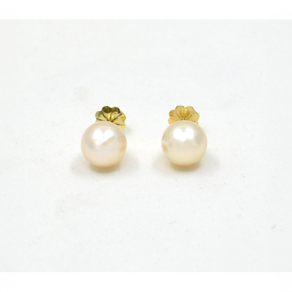 10 mm Caravanas En Oro 18K Y Perlas De Cultivo 10 mm Caravanas En Oro 18K Y Perlas De Cultivo