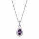Cadena con colgante gota piedra zirconia lila Cadena con colgante gota piedra zirconia lila