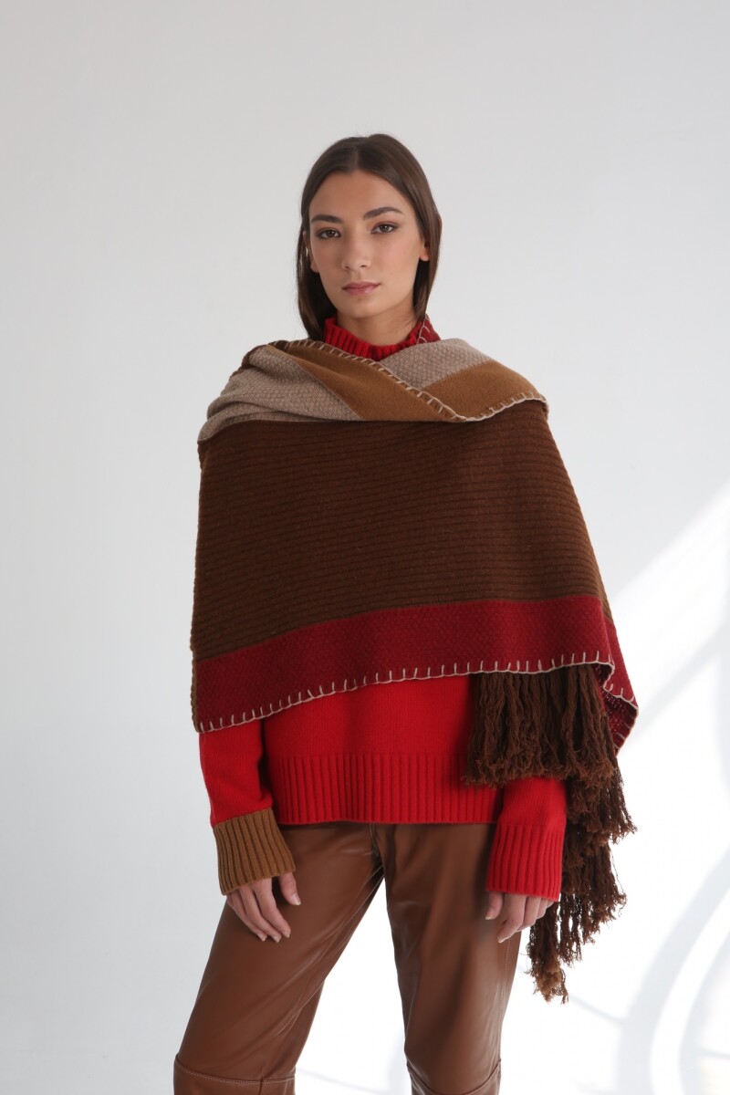 RUANA AÑA Rojo