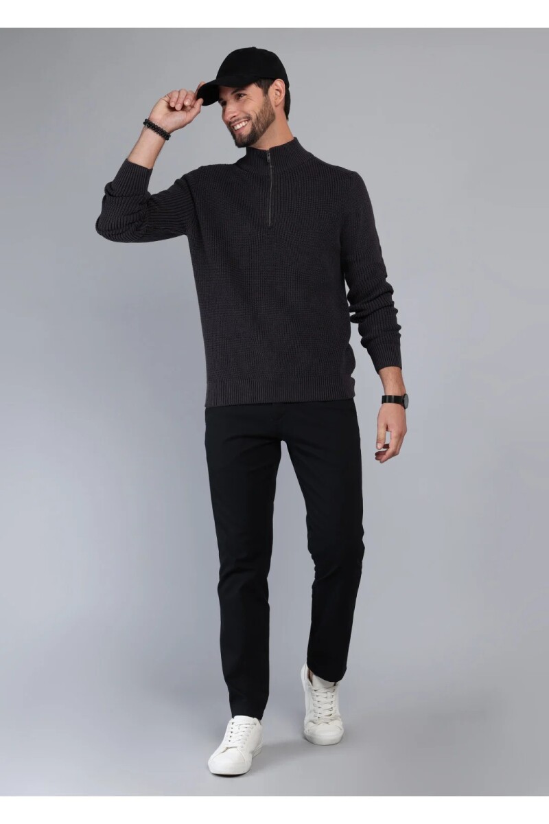 Sweater Medio Cierre Arrow CHARCOAL