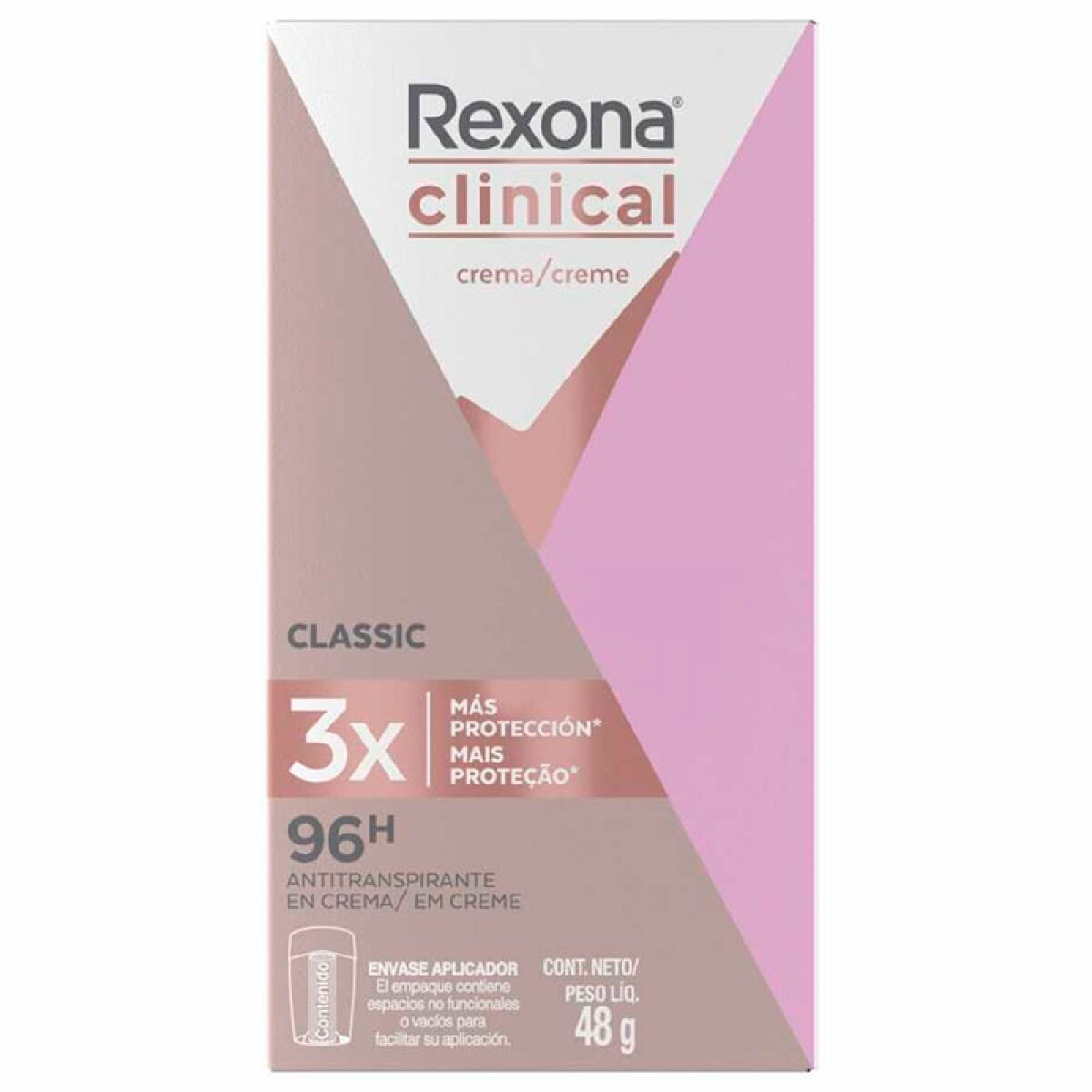 Desodorante Crema Clinical REXONA Women Classic 