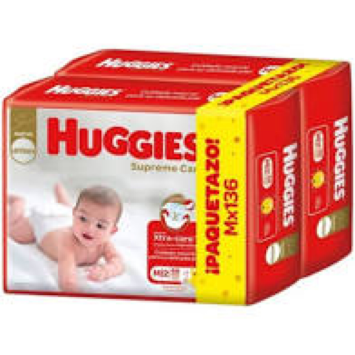 Pañales Huggies Suprem Talle M x 136 – Pañales Bebé Protección Máxima